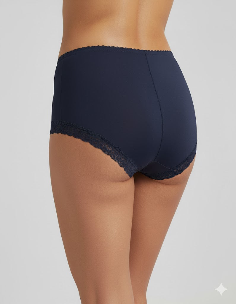 Памучна бикина с висока талия, Need it, тъмно син, 266