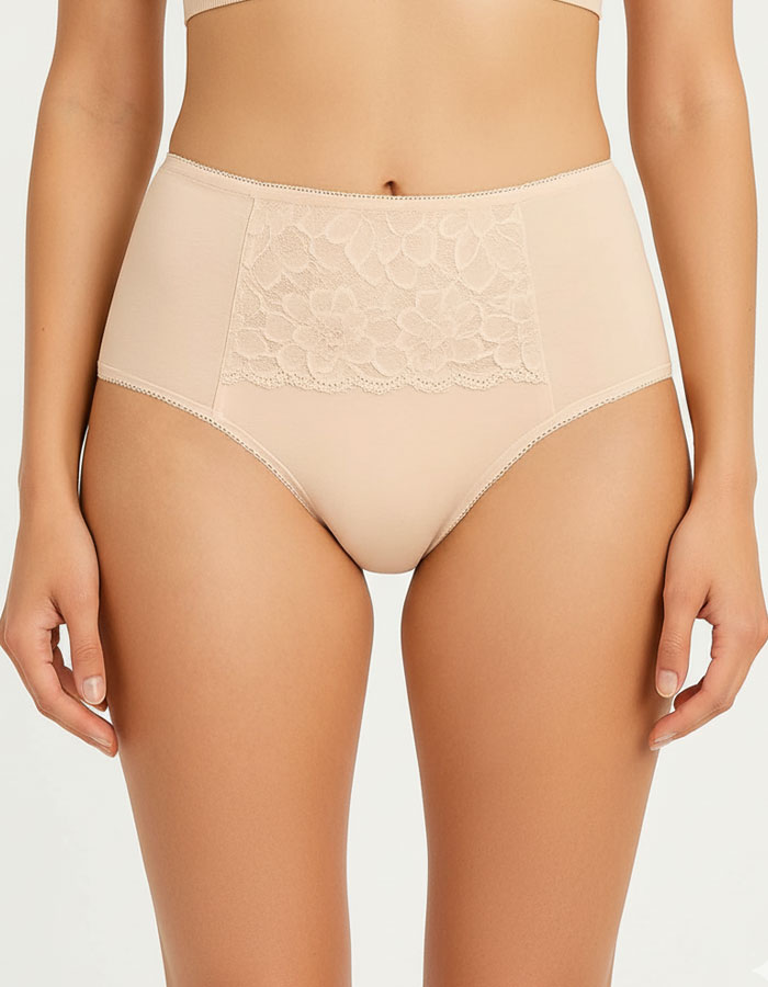 Пакет от 5 броя памучни бикини с висока талия, SOFT COTTON, микс