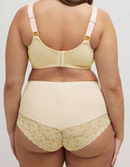 Оформяща бикина с висока талия, бежово, 287