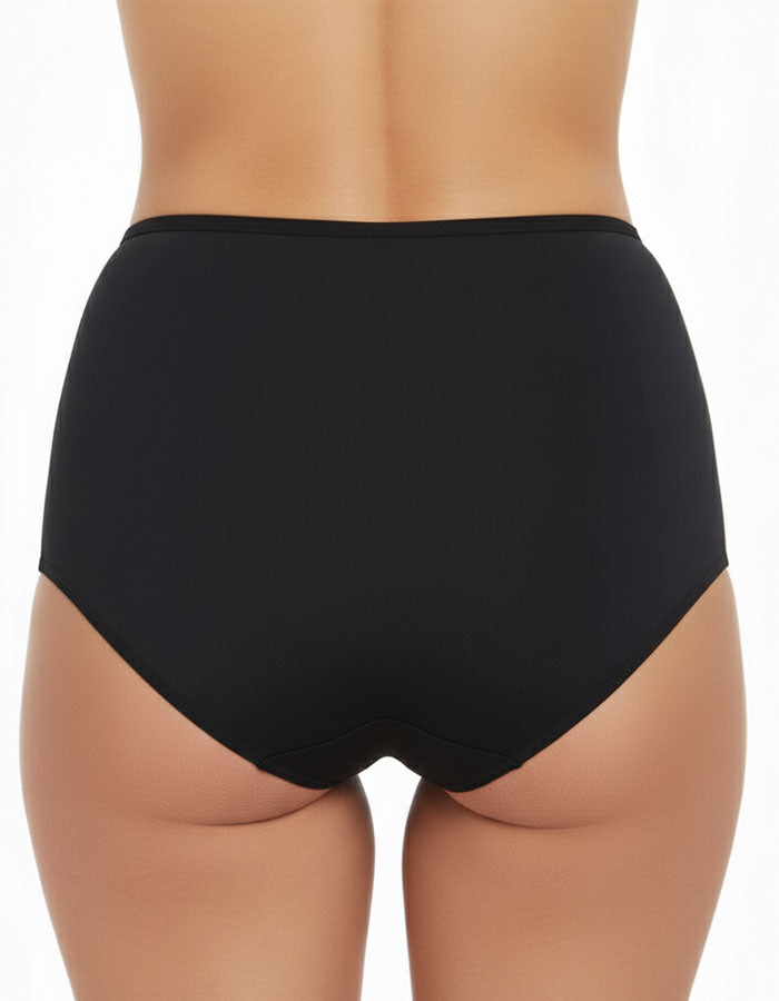 Луксозна бикина от микрофибър и дантела, черно с бежово, 289