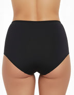 Луксозна бикина от микрофибър и дантела, черно с бежово, 289