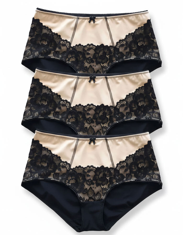 &nbsp; &nbsp;Завладяващият блясък с неустоим дизайн, обременен с красива визия, атрактивни комбинации, в едно с изискаността на еластичната дантела ще създадат уникален модел бикина от микрофибър и дантела с Висока талия.
&nbsp; Съчетание от Комфорт и Сексапил, този модел не само приковава погледа с вълнуващ дизайн, но и осигурява Удобство и Функционалност.
&nbsp; Изпълнено с внимание към детайлите, дизайнът на дантелата може лесно да варира, но винаги с оглед на най-високото качество. Очарователен дизайн, 