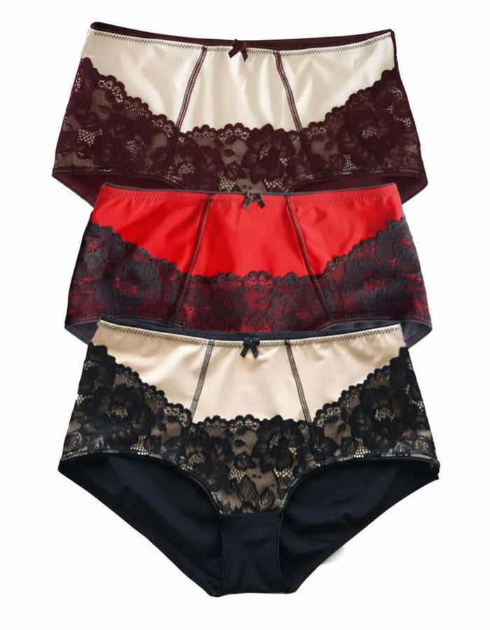 &nbsp; &nbsp;Завладяващият блясък с неустоим дизайн, обременен с красива визия, атрактивни комбинации, в едно с изискаността на еластичната дантела ще създадат уникален модел бикина от микрофибър и дантела с Висока талия.
&nbsp; Съчетание от Комфорт и Сексапил, този модел не само приковава погледа с вълнуващ дизайн, но и осигурява Удобство и Функционалност.
&nbsp; Изпълнено с внимание към детайлите, дизайнът на дантелата може лесно да варира, но винаги с оглед на най-високото качество. Очарователен дизайн, 