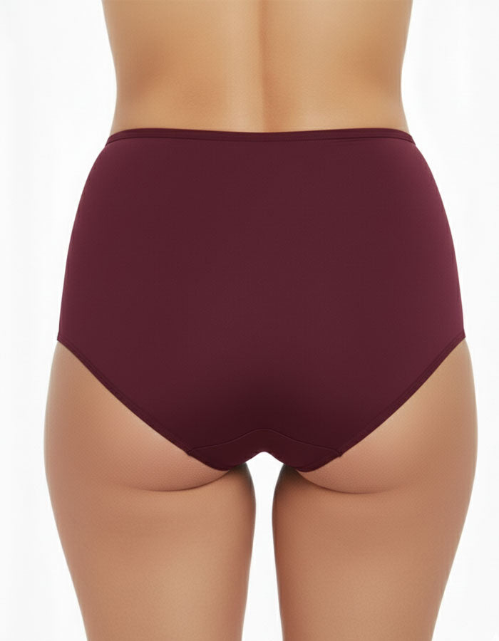 Луксозна бикина от микрофибър и дантела, бордо , 289