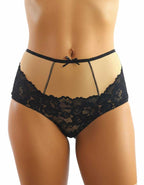 &nbsp; &nbsp;Завладяващият блясък с неустоим дизайн, обременен с красива визия, атрактивни комбинации, в едно с изискаността на еластичната дантела ще създадат уникален модел бикина от микрофибър и дантела с Висока талия.
&nbsp; Съчетание от Комфорт и Сексапил, този модел не само приковава погледа с вълнуващ дизайн, но и осигурява Удобство и Функционалност.
&nbsp; Изпълнено с внимание към детайлите, дизайнът на дантелата може лесно да варира, но винаги с оглед на най-високото качество. Очарователен дизайн, 