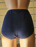 Памучна бикина с висока талия, Justy, тъмно син, 295