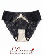 Представяме ви нашата авторска бикина – истинска прелест от дантела и тюл в изискани нюанси на черно и бежово. Този модел със средна дълбочина съчетава елегантността на дантелата с нежността на тюла, създавайки впечатляваща визия, която пленява.

Фините дантелени детайли са изкусно вплетени с прозирния тюл, образувайки красива заигравка между текстурите, която придава на бикината уникален и чувствен вид.
Макар дизайнът на дантелата да може да варира, всяка бикина е създадена с безкомпромисно внимание към де