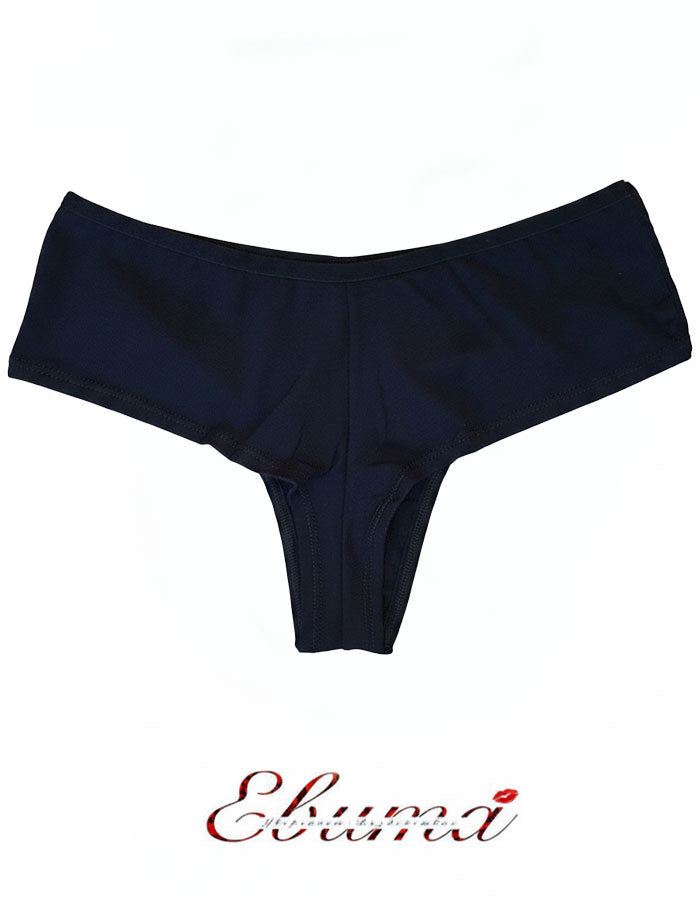 Памучна бразилиана с дантелка, черен, 400