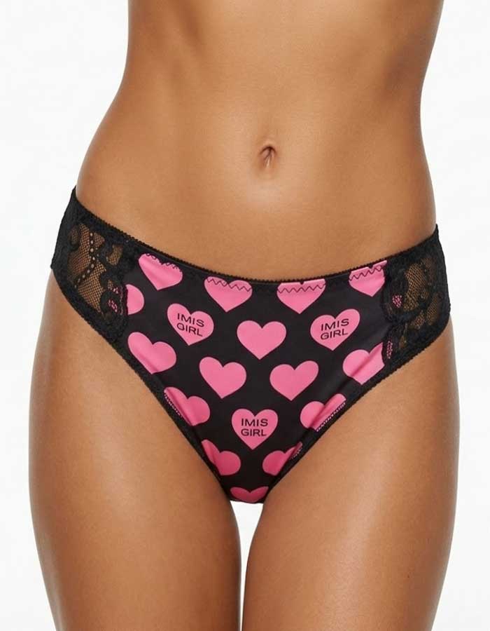 Класическа бразилиана с галещ микрофибър, СЪРЦА, 406