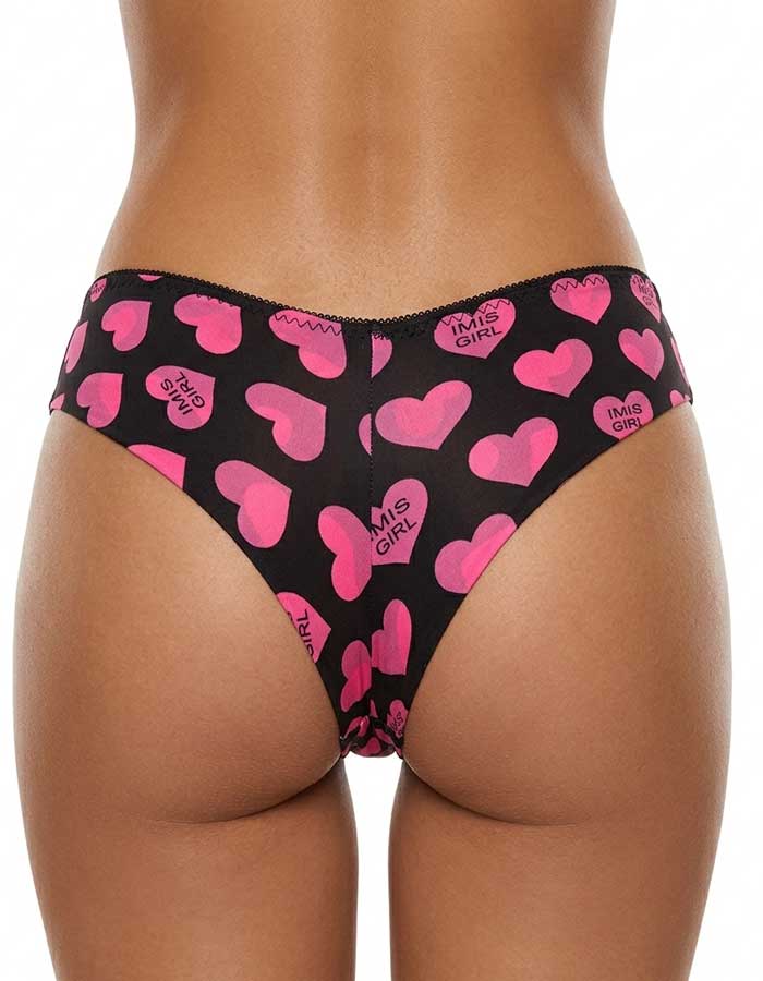 Класическа бразилиана с галещ микрофибър, СЪРЦА, 406