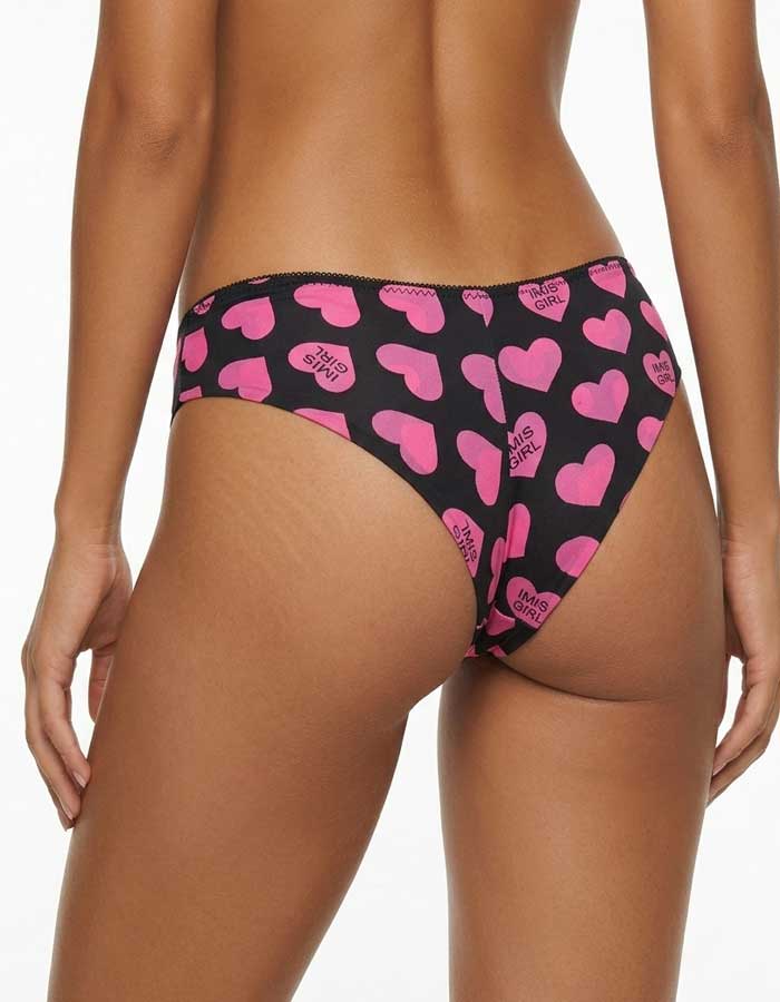 Класическа бразилиана с галещ микрофибър, СЪРЦА, 406