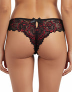 Дантелена бразилиана с голяма панделка отзад, двуцветна, 407