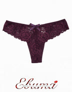 Дантелена бразилиана с голяма панделка отзад, патладжан, 407