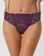 Дантелена бразилиана с голяма панделка отзад, патладжан, 407