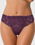 Дантелена бразилиана с голяма панделка отзад, патладжан, 407