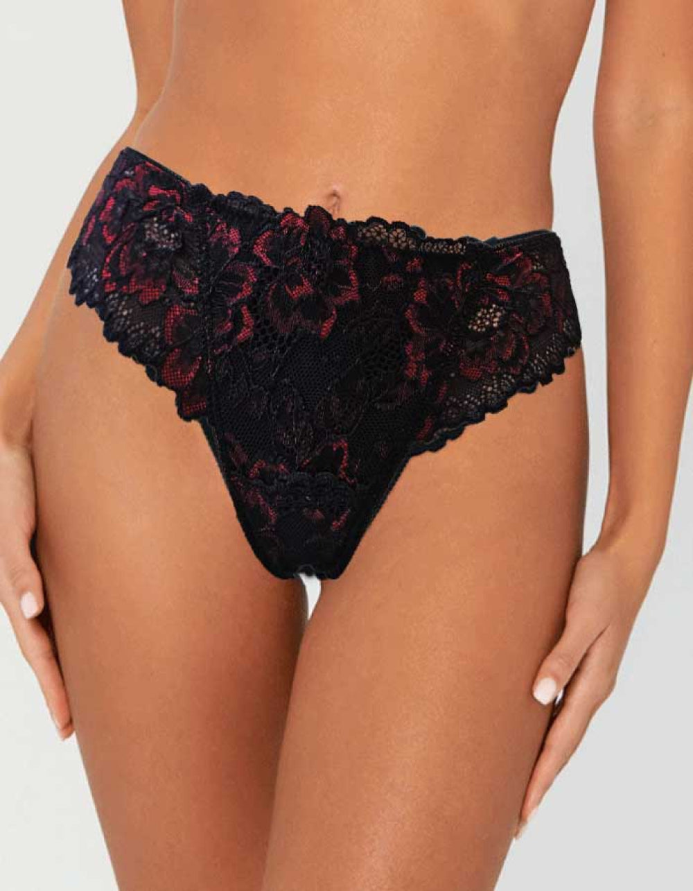 Дантелена бразилиана с голяма панделка отзад, двуцветна, 407