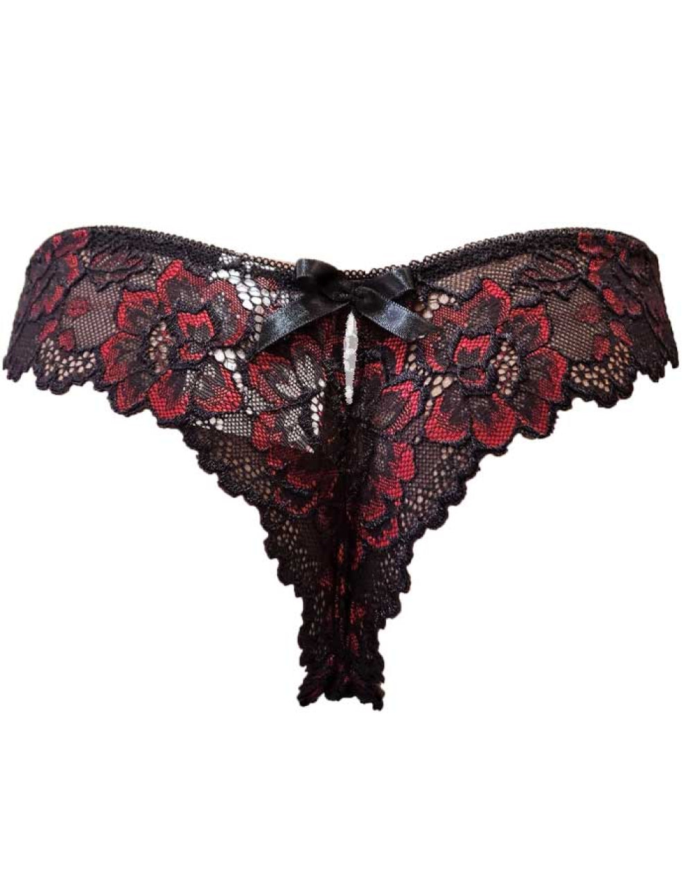 Дантелена бразилиана с голяма панделка отзад, двуцветна, 407