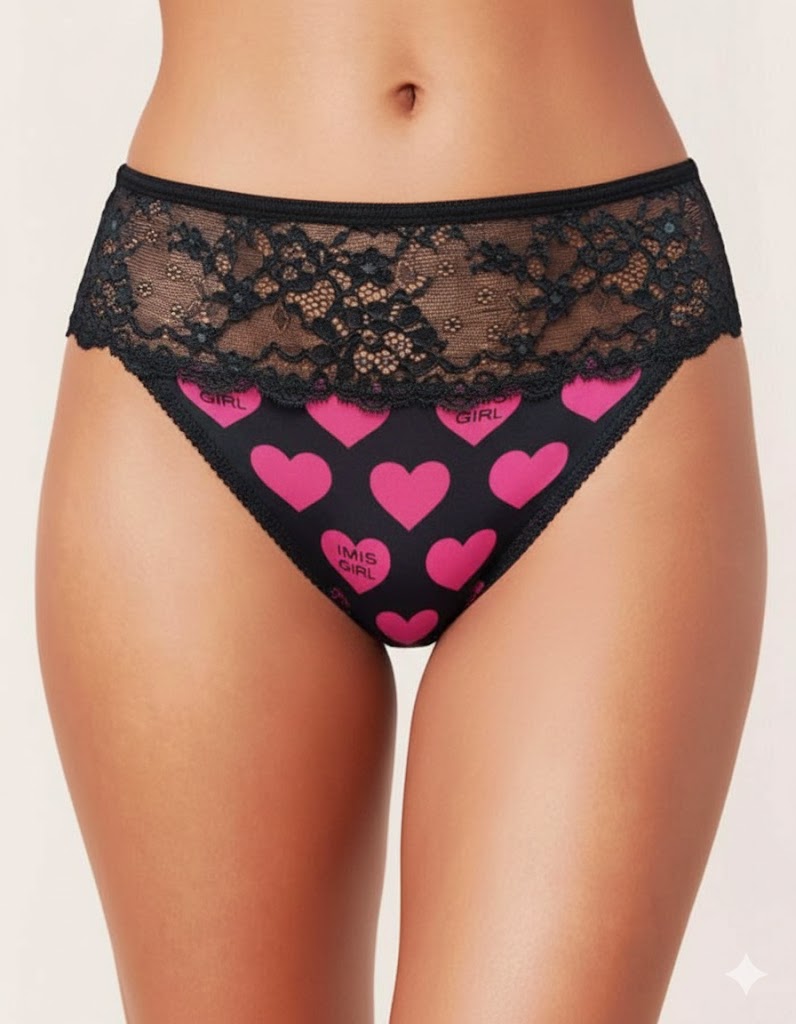 Луксозна бразилиана от фин микрофибър и дантела, 408