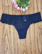 Луксозна бразилиана от дантела, тъмно син, 408