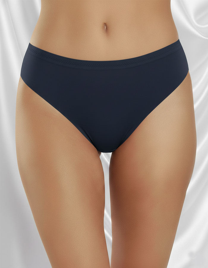 Уникален модел "Бразилиана от Двоен Микрофибър"  тъмно син, 414