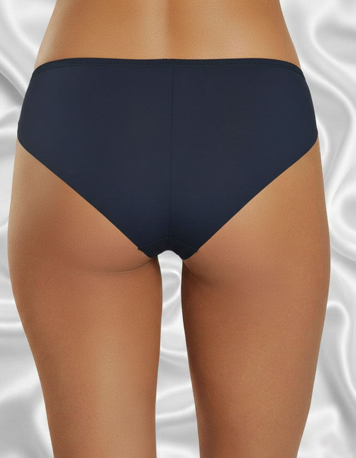 Уникален модел "Бразилиана от Двоен Микрофибър"  тъмно син, 414