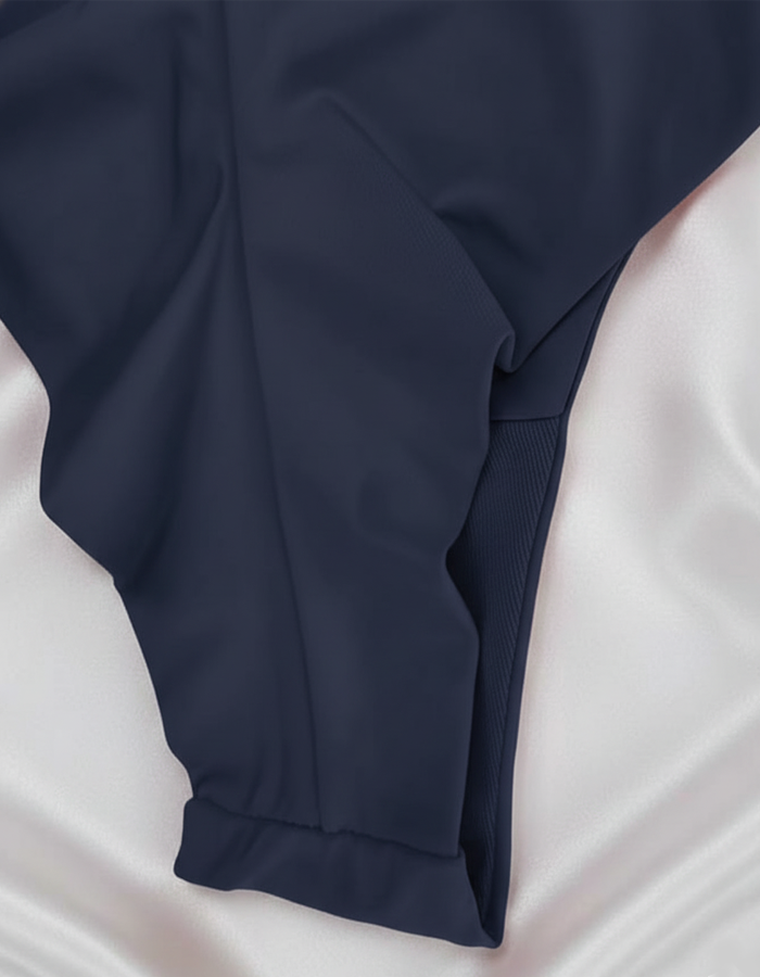 Уникален модел "Бразилиана от Двоен Микрофибър"  тъмно син, 414