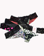 Сет 3 броя луксозни бразилиани от микрофибър с дантелен колан, 416