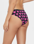 Луксозна бразилиана от микрофибър и дантелен колан, 416