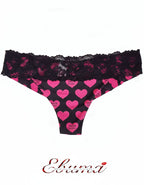 Луксозна бразилиана от микрофибър и дантелен колан, 416