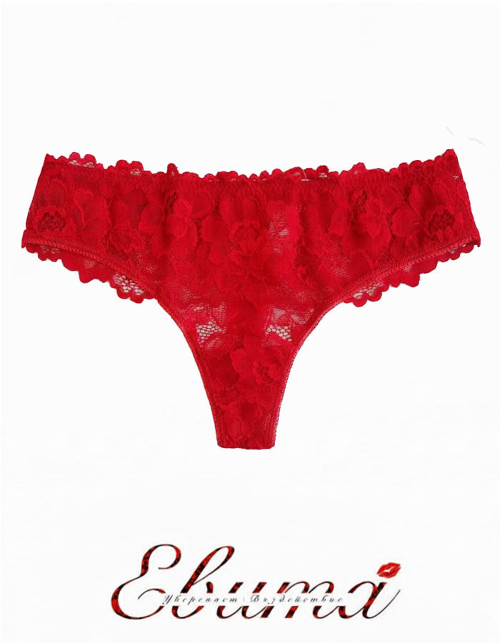 Потопете се в изтънчената изкусителност на тази дантелена бразилиана с нормална талия.
Съчетание от елегантност и сексапил, тя подчертава естествените ви форми с деликатен и женствен дизайн.
Изработена от висококачествени материали, тази бразилиана обещава несравним комфорт и издръжливост.
Дантелата, която нежно обгръща тялото е фина и прецизно изработена, а всеки модел е уникален с възможни малки вариации в дизайна.
Произведена с любов от Евита, тя е създадена да подчертае вашата красота и увереност.

- ме