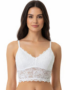 Комплект от дантелен бралет и бикина, бял , 504/253