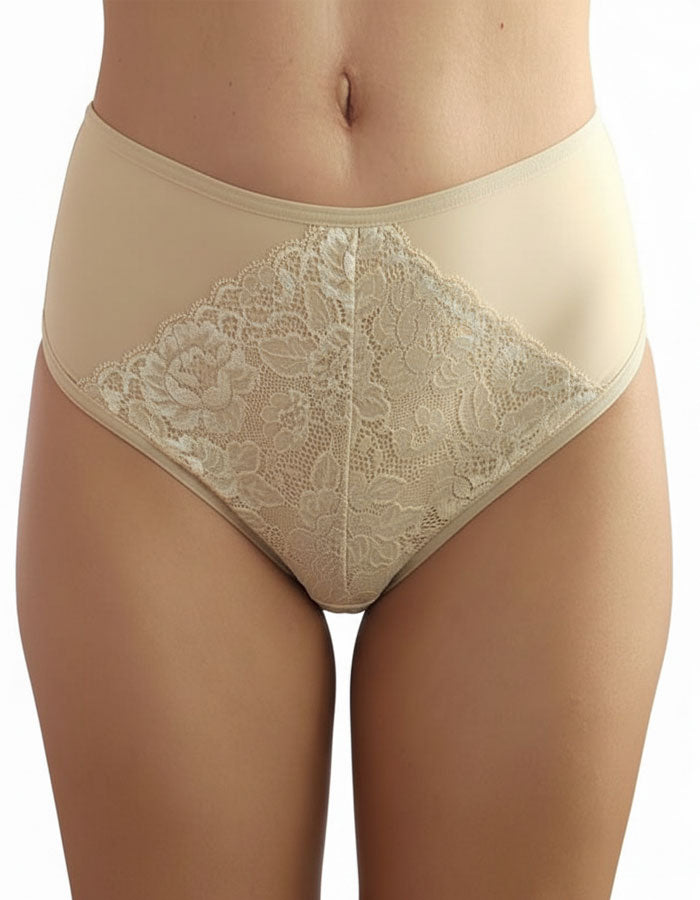 Добре дошли в света на перфектното бельо, където Комфортът и Стилът се сливат в едно!
Ние представяме на вашето внимание нашата луксозна бикина с висока талия, която не само е красива, но и невероятно удобна.

Създадена с изисканост, тази бикина е направена от микрофибър с красива дантелена притурка, която допълва вашия стил с разкош и елегантност.
Нейната висока талия не само подчертава вашата фигура, но и осигурява оптимално покритие на задната част, за максимално усещане за увереност и комфорт.

Но това 