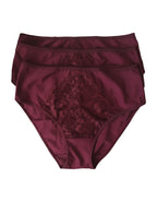 Луксозна бикина от микрофибър и дантела, Neda, бордо , 65