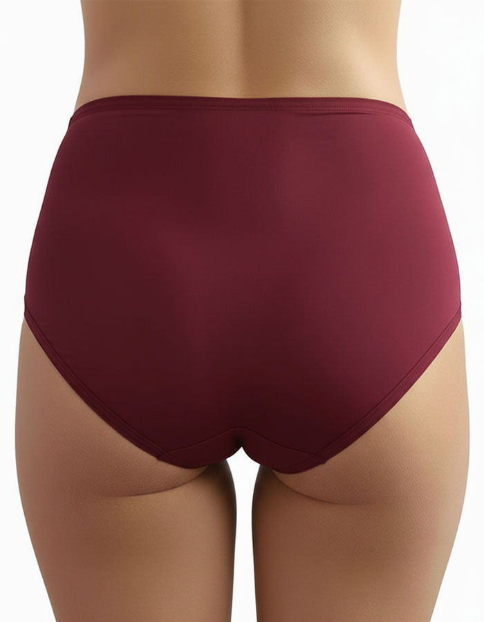 Сет 3 броя луксозни бикини от микрофибър и дантела, Neda, бордо, 65