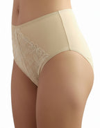 Луксозна бикина от микрофибър и дантела, Neda, бежова , 65