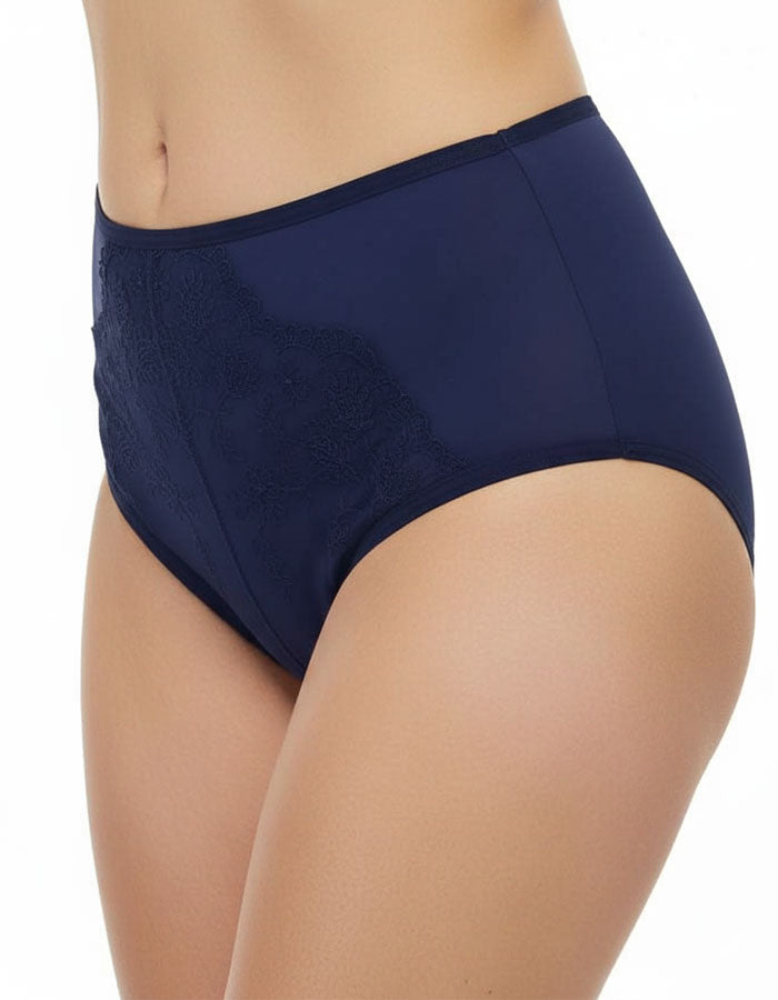 Добре дошли в света на перфектното бельо, където Комфортът и Стилът се сливат в едно!
Ние представяме на вашето внимание нашата луксозна бикина с висока талия, която не само е красива, но и невероятно удобна.

Създадена с изисканост, тази бикина е направена от микрофибър с красива дантелена притурка, която допълва вашия стил с разкош и елегантност.
Нейната висока талия не само подчертава вашата фигура, но и осигурява оптимално покритие на задната част, за максимално усещане за увереност и комфорт.

Но това 