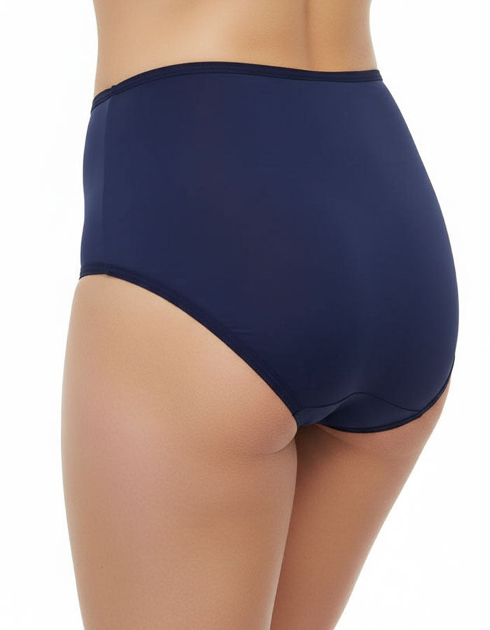 Добре дошли в света на перфектното бельо, където Комфортът и Стилът се сливат в едно!
Ние представяме на вашето внимание нашата луксозна бикина с висока талия, която не само е красива, но и невероятно удобна.

Създадена с изисканост, тази бикина е направена от микрофибър с красива дантелена притурка, която допълва вашия стил с разкош и елегантност.
Нейната висока талия не само подчертава вашата фигура, но и осигурява оптимално покритие на задната част, за максимално усещане за увереност и комфорт.

Но това 