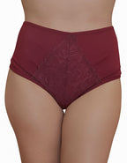 Луксозна бикина с висока талия, бордо, 66