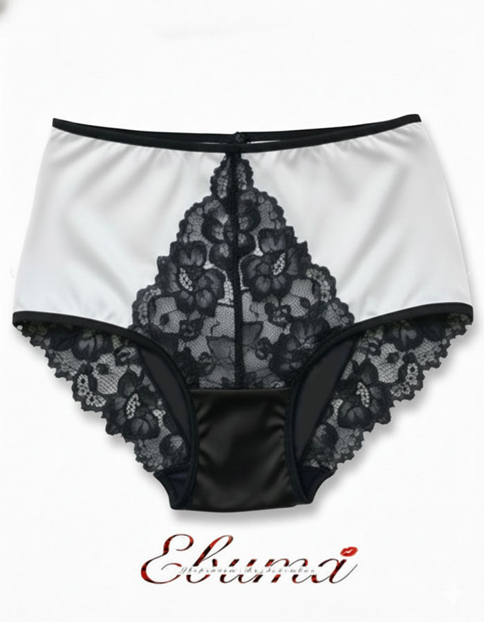 Този нов модел е създаден да комбинира практичност, елегантност и удобство:

Висока талия до пъпа – визуално издължава силуета и осигурява комфортна стабилност.

Мек и еластичен двойно прегънат ластик на предницата – гарантира нежно прилягане без усещане за стягане.

Фина дантела върху микрофибъра – придава стил и женствена изтънченост.

Гръб с комбинация от микрофибър и дантелен завършек – елегантен контраст и ефектна визия.

Подсилено памучно дъно със скрити шевове – за свежест, хигиена и максимално удобс