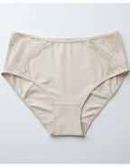 Памучна бикина с висока талия, Natural comfort, екрю, 160