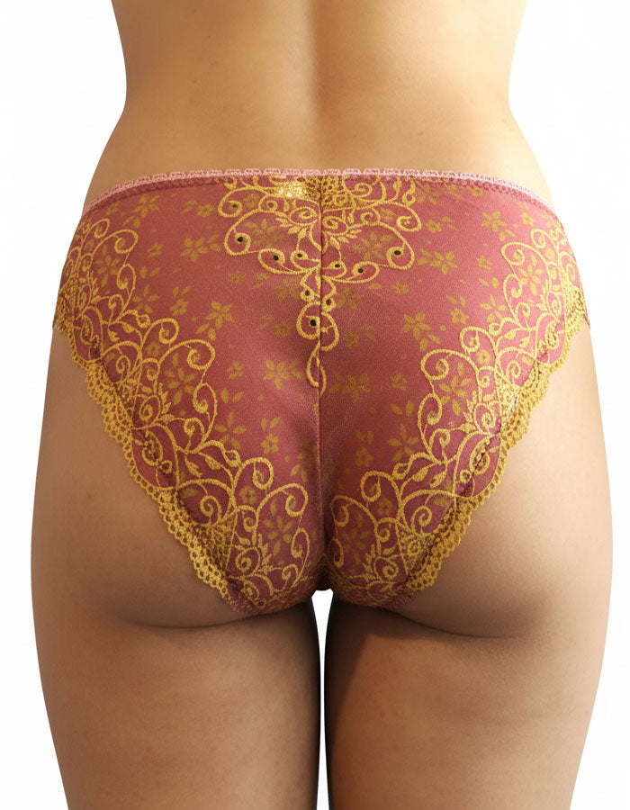 Дантелена бикина с голям памучен детайл отпред, Prima, двуцветна , 253